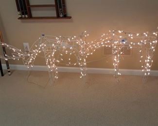 Lighted reindeer for outdoors