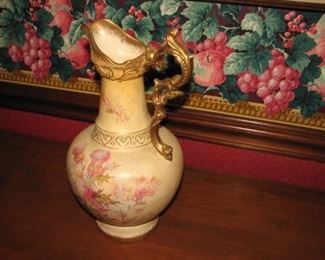 Vintage Hand-painted thistle pitcher