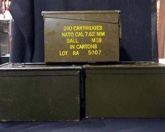3 Metal Ammo Cans