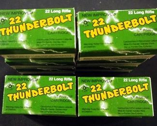 22LR Ammo Includes Remington 22 Thunderbolt Approx 700 Rds, Federal HV Match 150 Rds, CCI Mini Mag 100 Rds & CCI Shotshells 56 Rds