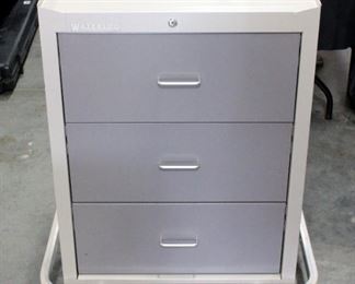 Waterloo Storage And Delivery Systems 3-Drawer Cabinet, On Wheels, With Bumper Guard, 41"H x 26.5"W x 18"D