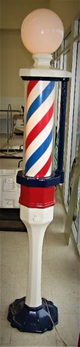 Approximately 6 ft 8 inches rare Porcelain Barber Pole