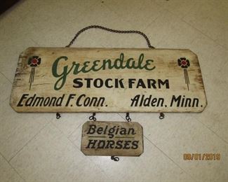 Great old wood Greendale Farm Sign
