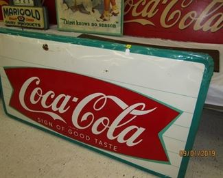 6ft Coca-Cola fishtail sign