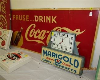 MARIGOLD DAIRY PRODUCTS LIGHTED CLOCK