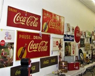 1940s 50s & 60s Coke Metal Signs