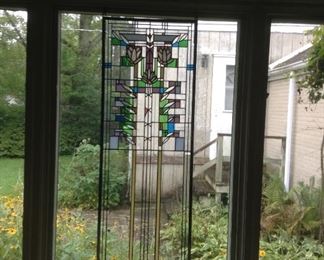 Frank Lloyd Wright reproduction stained glass. 