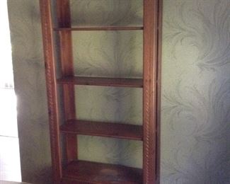 Wood shelving unit with cabinet 30L x 12deep x 78h.
