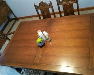 Antique table and chairs