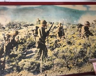 Gigantic wall mural U.S. soldiers in Viet Nam