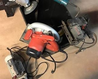 Assorted Power Tools and Vacuum Pump