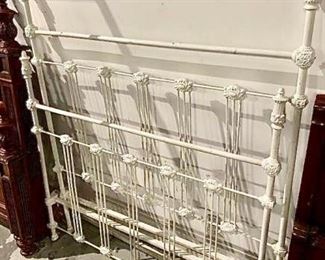 White Wrought Iron Head and Foot Board with Rails https://ctbids.com/#!/description/share/257276