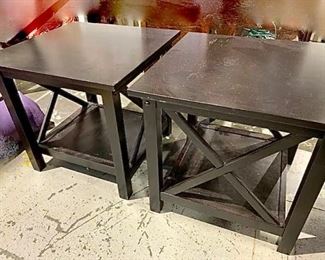 Two Black End Tables https://ctbids.com/#!/description/share/257262
