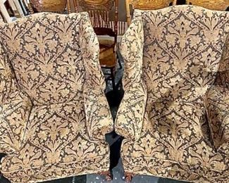 Two Wingback Chairs in Gold https://ctbids.com/#!/description/share/257268