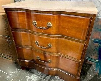 Three Drawer Marble Top Dresser https://ctbids.com/#!/description/share/257270