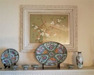A few pieces of the Rose Medallion. Asian Painting