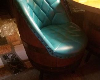 Turquoise Barrel Chair
