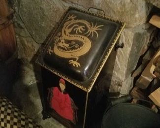 Asian styled wood/coal box