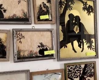 antique silhouettes prints, picture