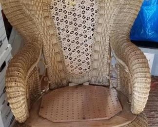 antique wicker rocking chair, perfect condition