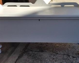 cedar chest painted white