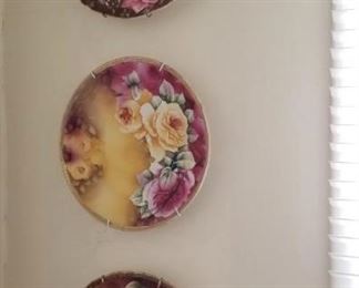 antique floral plates