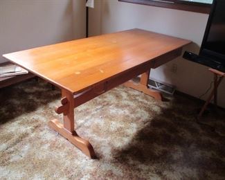 trestle table with 2 drawers. Slick. 