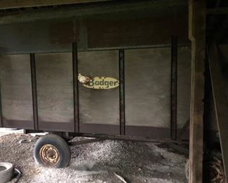 old wooden badger wagon