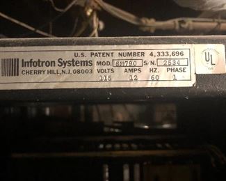 Early computer gutted cabinet