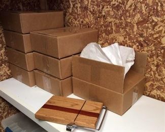 (8) Cheese Cutter Boards of Red Oak/Padauk in Boxes https://ctbids.com/#!/description/share/254309
