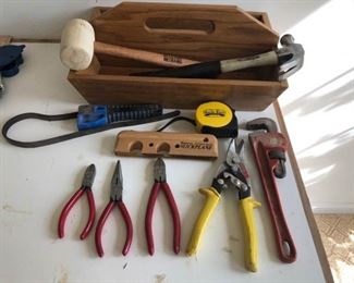 Assorted Tools In Handcrafted Tool Tray https://ctbids.com/#!/description/share/255015