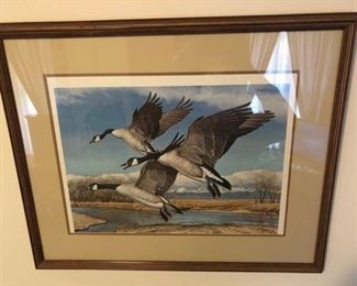 Canadian Geese Print In Wood frame/ matted https://ctbids.com/#!/description/share/255061