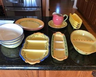 Pfaltzgraff Pistoulet Pattern- 14 Serving Platters and Bowls https://ctbids.com/#!/description/share/255360