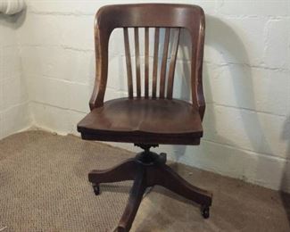 Antique wooden office chair https://ctbids.com/#!/description/share/253040