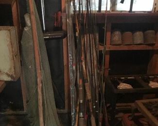 old poles. we have a tool and workshop of stuff to paw through 