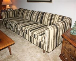 1960's low-wide striped wool couch.  Very unique.