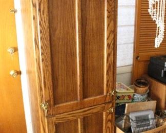 Oak sewing/computer cabinet 
