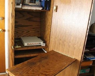 Drop down table for oak computer/Sewing cabinet