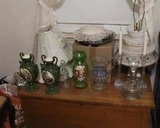 Victorian glassware – pitcher-Lampshades