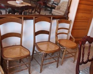 Came bottom antique chairs