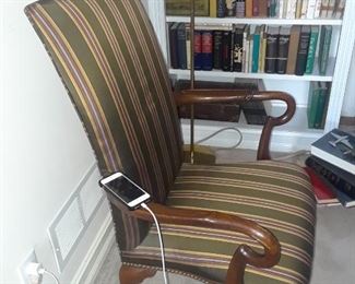 Pair of upholstered arm chairs