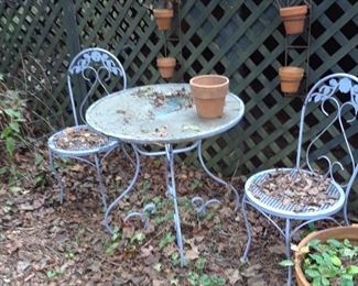 Cafe table and chairs