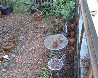 View from stairs leading to garden