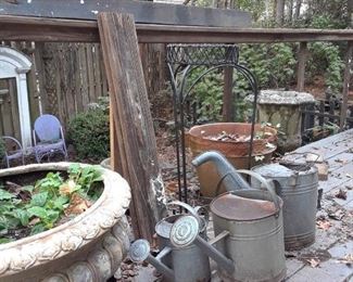 Galvanized watering can