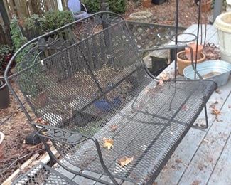 Wrought iron loveseat