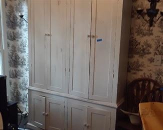 Double door painted cabinet