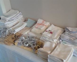 Table linens, some vintage