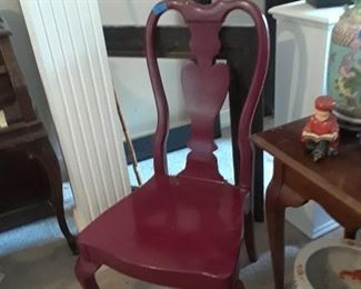 Queen Anne style chair, lacquered