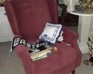 Upholstered wing chair