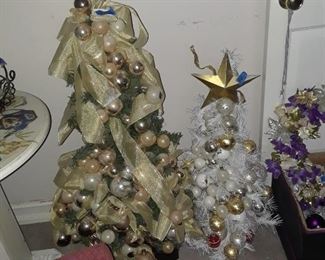 Decorative, table top Christmas trees